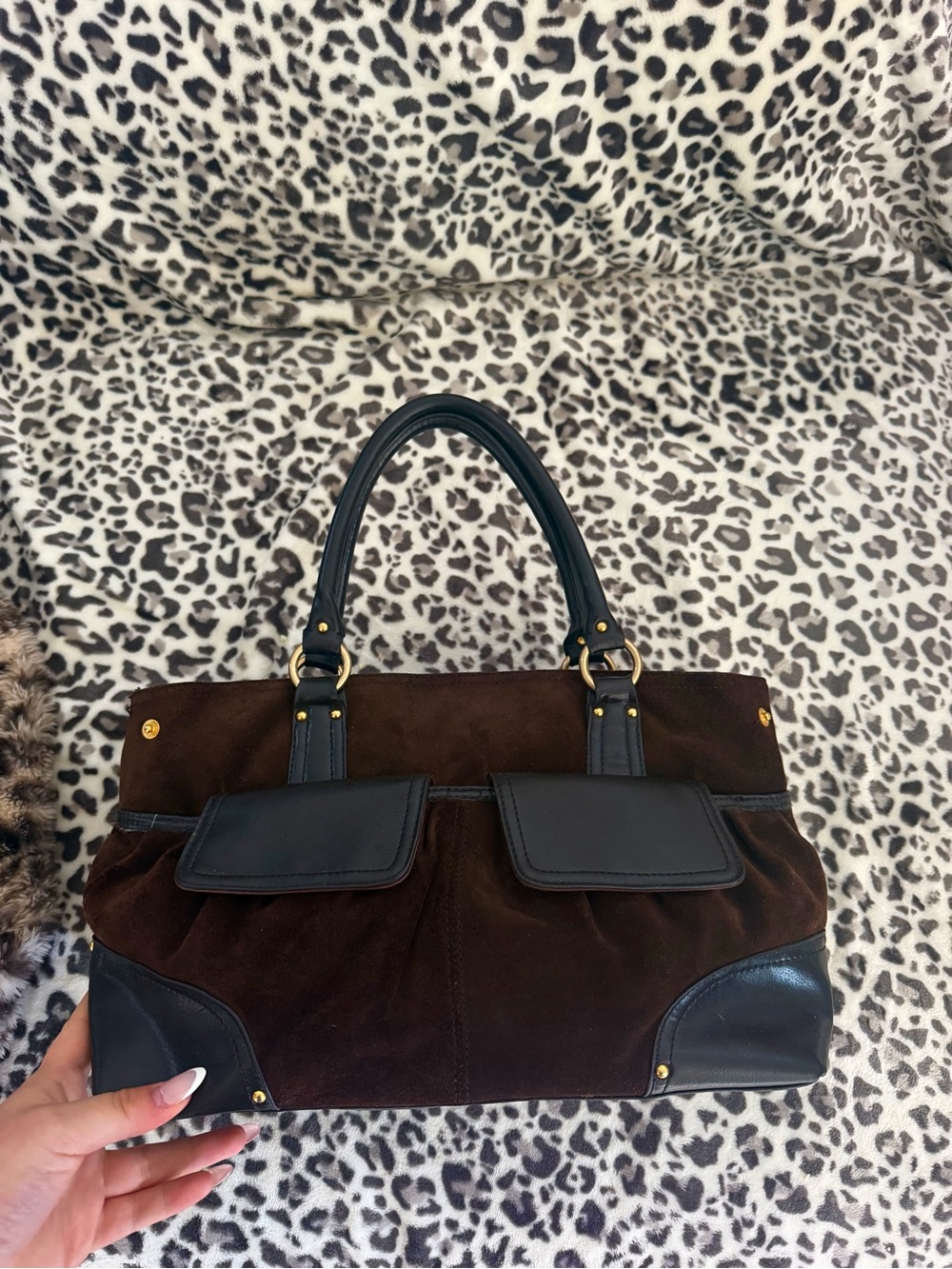 Classic Brown Suede Tote bag